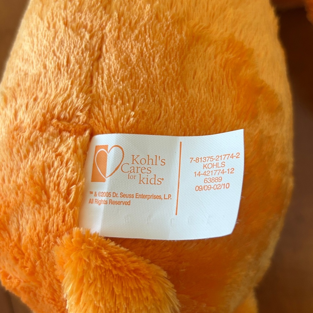 Dr. Seuss Orange Plush Character from Dr Seuss The Foot Book - Picture 2 of 5